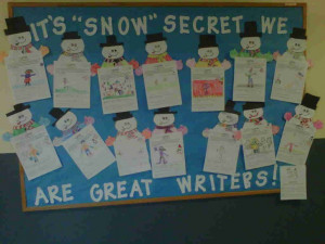 Cute Winter Sayings For A Bulletin Board Winter writing bulletin board