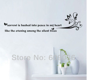 Wall-Quote-Stickers-Sorrow-is-hushed-into-peace-in-my-heart-Lettering ...