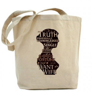 Austen Gifts > Austen Bags & Totes > Jane Austen Quote Tote Bag