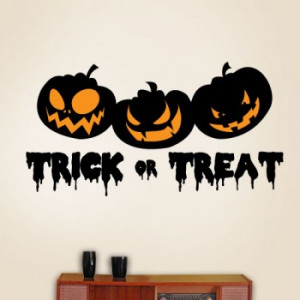 trick or treat pumpkins this trick or treat wall decal is perfect for ...