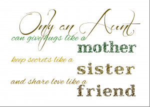 only an aunt can 5 I Love My Aunt Quotes