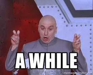 while | Dr. Evil Air Quotes