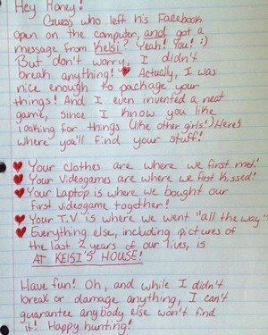 PIC: The most creative break-up letter ever