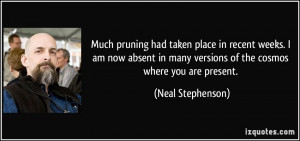 Much pruning had taken place in recent weeks. I am now absent in many ...