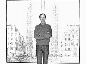 Richard Artschwager im Hamburger Kunstverein am 14.09.1978 vor seinem ...