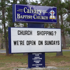 Church Sign for Calvary Baptist Church - Photo #1828