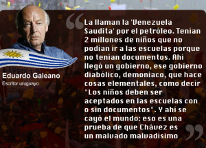 Eduardo Galeano sobre Hugo Chavez