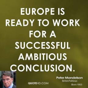 Europe is ready to work for a successful ambitious conclusion.