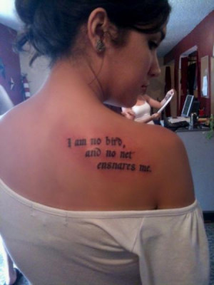am no bird and no net ensnares me