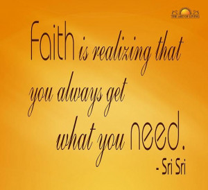 Sri Sri Ravi Shankar quote on faith