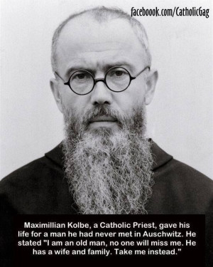 St. Maximilian Kolbe...thank you for you witness in Auschwitz, pray ...