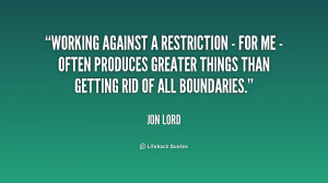 Working against a restriction - for me - often produces greater things ...