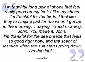 thankful for a pair of shoes that feel johnny cash