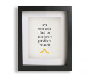 Banana Pancakes by Jack Johnson song lyric art print, bedroom decor ...