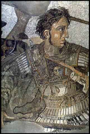 Alexander the Great . Detail from the Alexander mosaic from the House ...