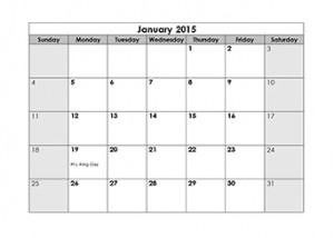 2015 yearly calendar with us holidays