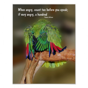 Funny Parrot Anger Quote Inspirational Poster From Zazzle