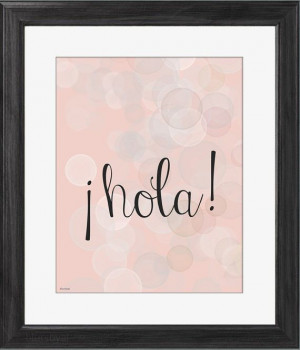 Hola (hello in spanish) quote printable art wall decor poster print ...