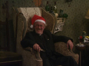 Father Jack wearing a Santa hat on the 1996 Christmas episode of ...