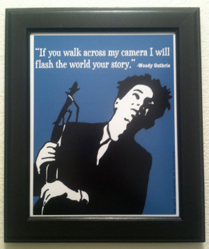 Woody Guthrie with Quote Art Print