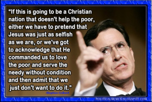Stephen Colbert: Christian Nation Quote Meme
