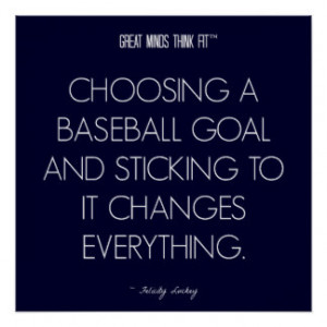 Baseball Quote 3: Goals for Success Poster