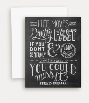 Ferris Buellers Day Off - Motivational Card - Ferris Bueller Quote ...