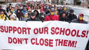 ... protest against the closure of public schools in Chicago. (File photo