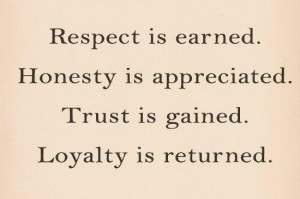 Loyalty is rare... If you find it, keep it.
