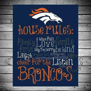 Denver Broncos fan house rules