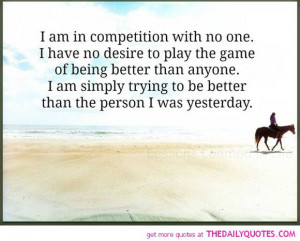 AM in Competition with No One Quote