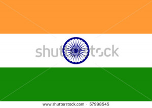 state flag of country of India in official colors. - stock photo