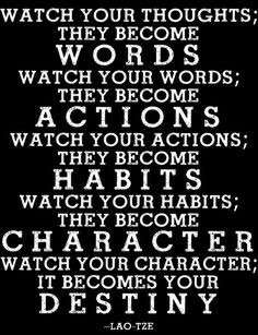 ... quotes, watch your thoughts, quote posters, true character quotes