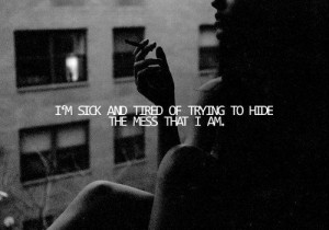 bw, depression, hide, mess, sick, tired