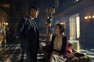 Still of Cillian Murphy and Charlotte Riley in Peaky Blinders (2013)
