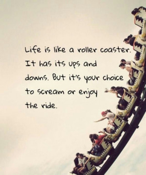 Life is like a roller coaster!