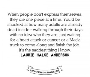 laurie halse anderson #infp #infp problems #infp quotes #myers briggs ...