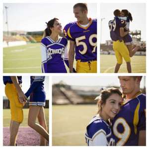 football player & cheerleader.