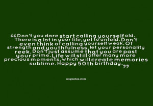 birthday quotes for 50th birthday