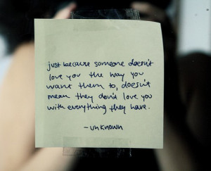 Just because someone doesnt love you Love quote pictures