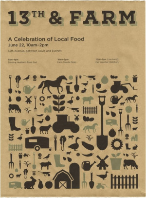 Farmers market poster from Weiden +Kennedy (via design*sponge)