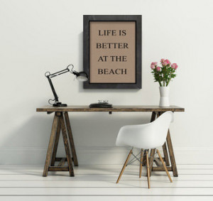 8x10 life is better at the beach art print poster typography beach ...