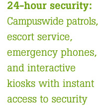 24 hour security - campuswide patrols escort service, emergency phones ...