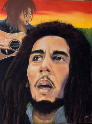 Memory Of Bob Marley Drawing