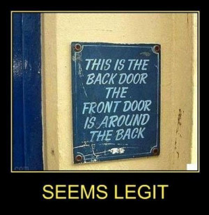 Right up the down staircase!