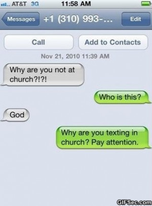 Text message from God