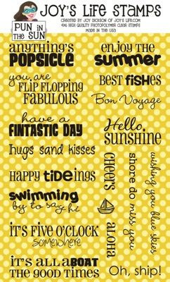 Pun in sun-Fun Summer sayings for cards or scrapbooking