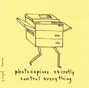 Marc Johns: Post-it note drawings about management