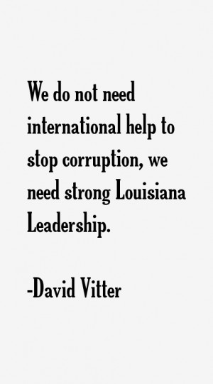 David Vitter Quotes amp Sayings