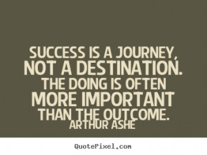Success quote - Success is a journey, not a destination...
